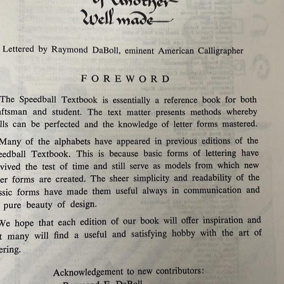 Speedball Textbook 20th Edition For Pen and Brush Lettering. ©1972 - Picture 5 of 8
